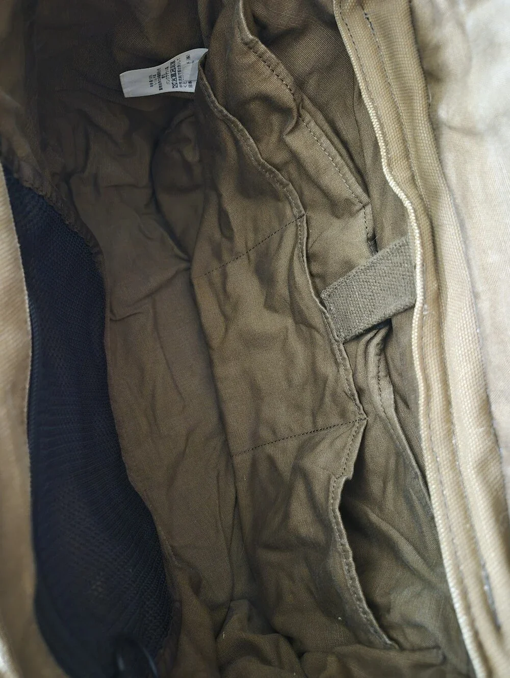 Lands end cotton canvas heavy duty messenger bag